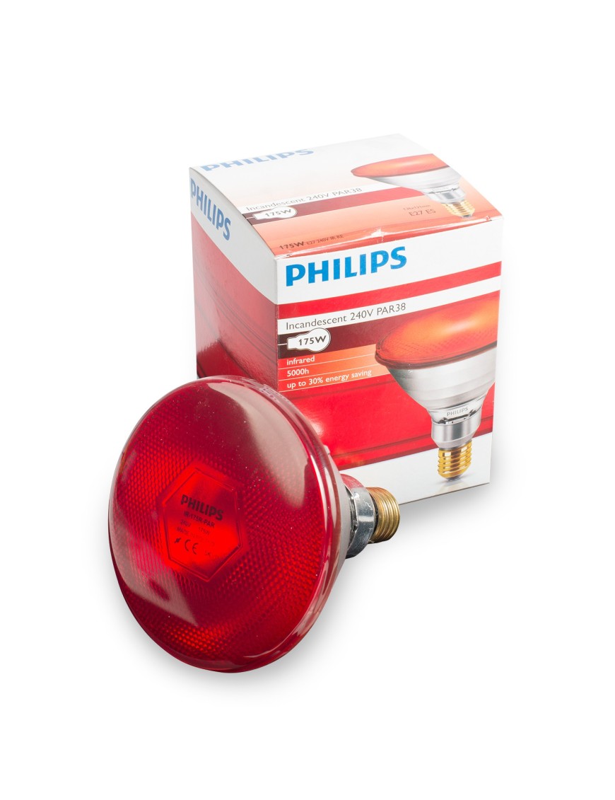 Ampoule Infrarouge 175W Philips - Chauffage Élevage Eggceterra Ampoule Infrarouge 175W Philips - Chauffage Élevage Eggceterra
