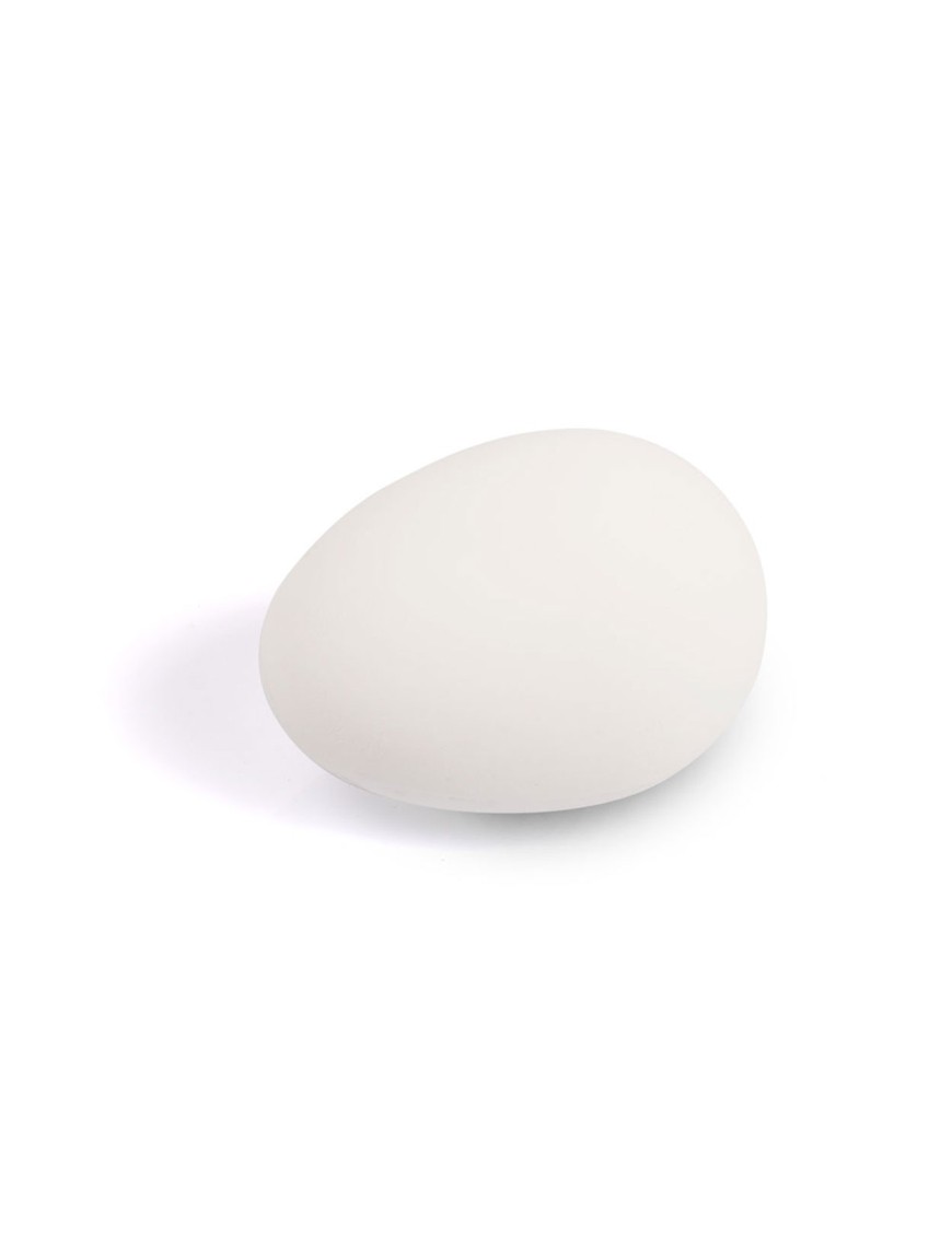 Œuf factice blanc en caoutchouc - Eggceterra élevage