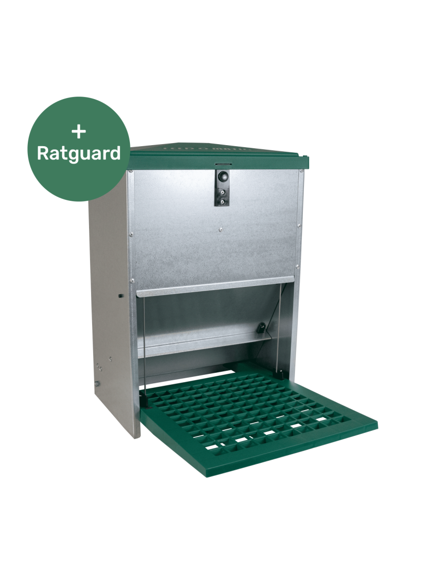 Mangeoire à pédale 12kg anti rats | Eggceterra élevage