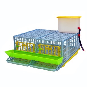 Cage Jumbo 2 Sections pour Cailles Pondeuses - Eggceterra