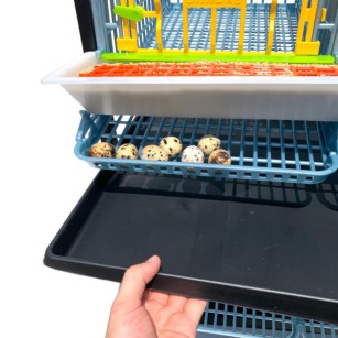 Cage caille Jumbo 3 étages - Eggceterra élevage optimal