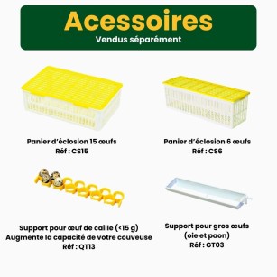 Couveuse CT180SH Eggceterra - Élevage Automatique Efficace