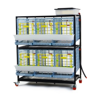 Cage 2 étages pour poules pondeuses - Eggceterra