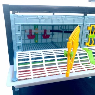 Cage de Croissance 3 Étages - Élevage Efficace Eggceterra